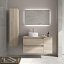 Mueble de baño sobre encimera Bequia Plus suspendido 2 cajones 2 huecos natural de Salgar